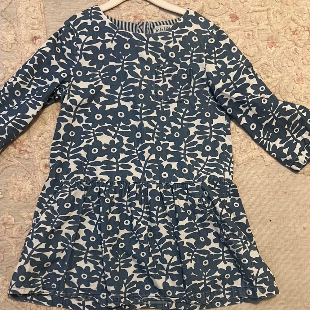 Mini Boden Floral Blue Dress